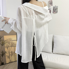 Real photo 2025 new sunscreen clothes for women in summer, small shawl cardigan jacket loose and versatile breathable hoodie