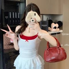 原版提花布+原版立體花邊2025修身辣妹蕾絲花邊吊帶背心潮