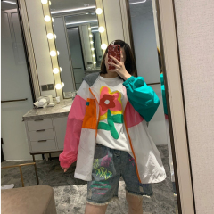 2025 New Year splicing new sun protection clothes for women new Korean spring and summer thin jacket loose casual outerwear trendy