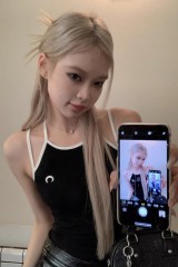 早安樊樊 月亮刺繡吊帶背心女夏季薄款辣妹性感百搭設計感上衣