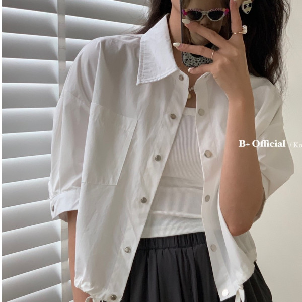Chic loose workwear short jacket for women spring and summer fashion versatile design niche casual temperament short top