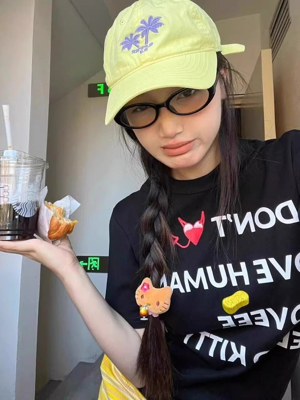 純棉 韓國chic夏季新款韓版修身顯瘦字母印花短袖t恤女百搭上衣潮