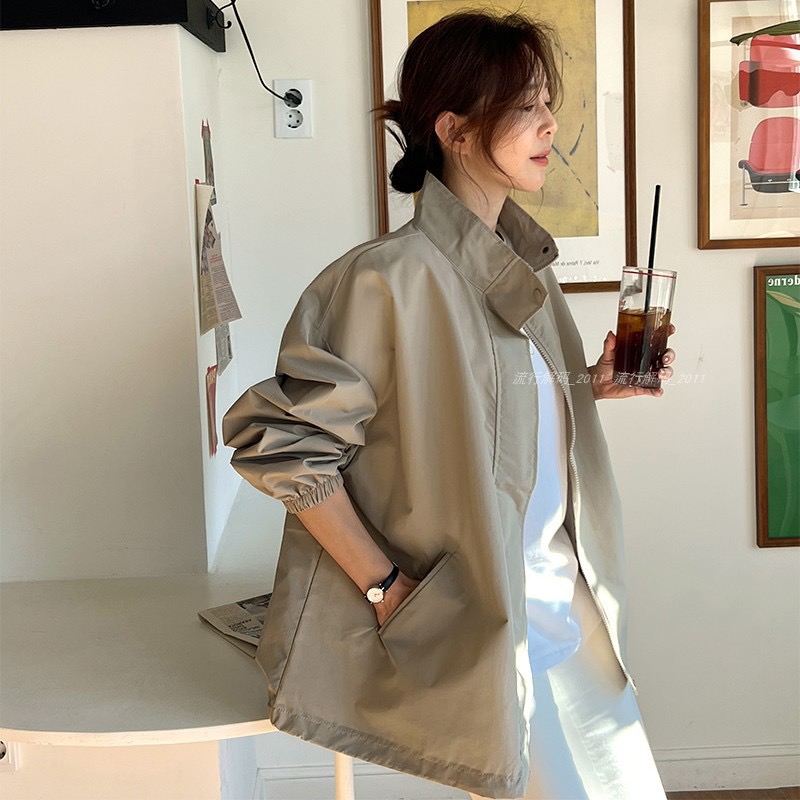 South Korea's new spring and summer sunscreen air conditioner shirt versatile thin casual loose jacket jacket women's long-sleeved windbreaker