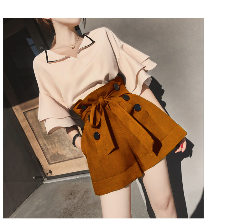 S to 4XL summer and autumn new style fashionable slim Hong Kong flavor two-piece set fashionable shorts temperament ladylike suit for women