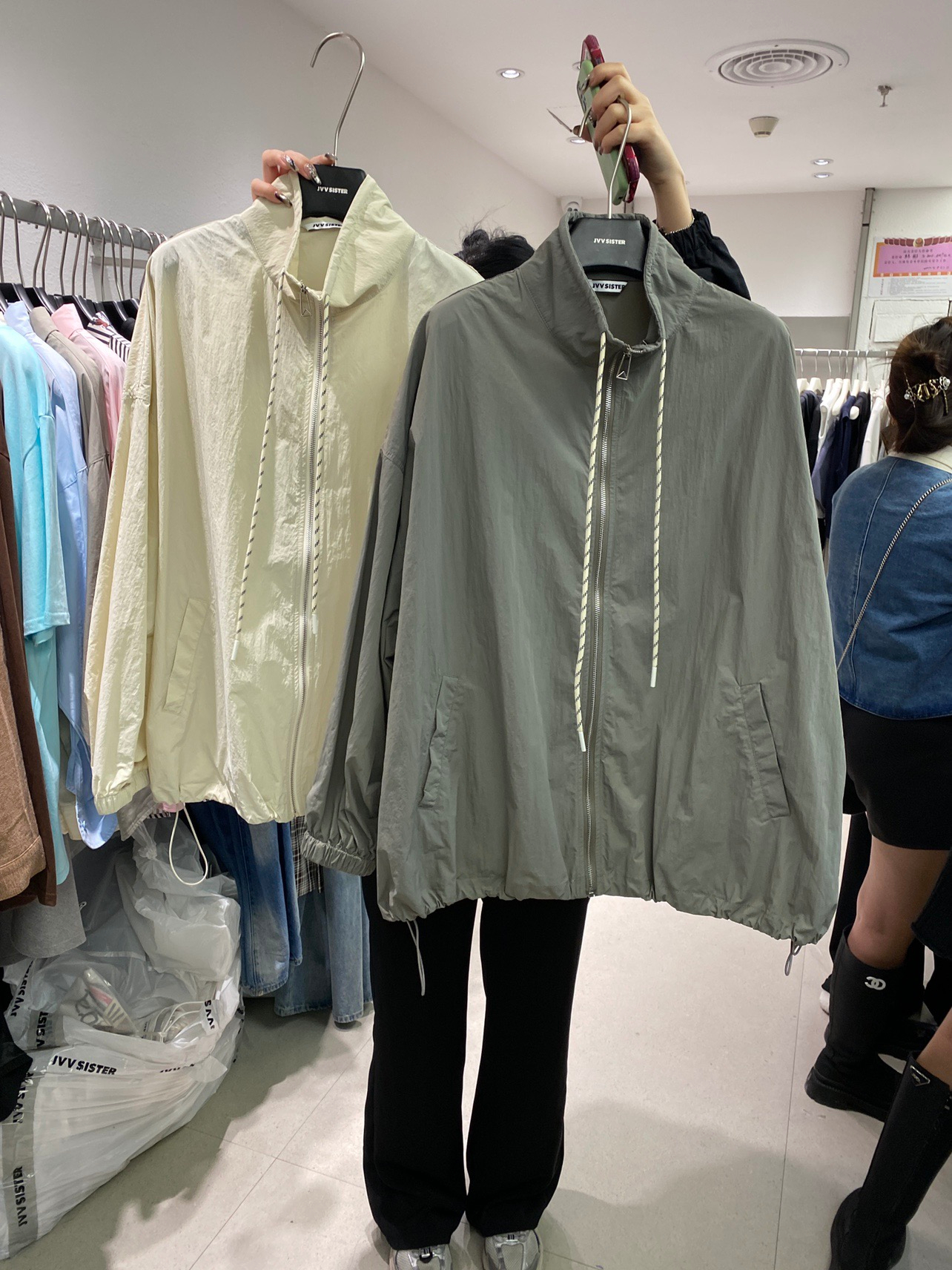 Korean chic casual lazy style drawstring sun protection jacket spring and summer new loose temperament jacket cardigan thin top