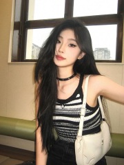 櫻田川島2025夏季新款復古背心吊帶繡花街頭辣妹風百搭顯瘦上衣女