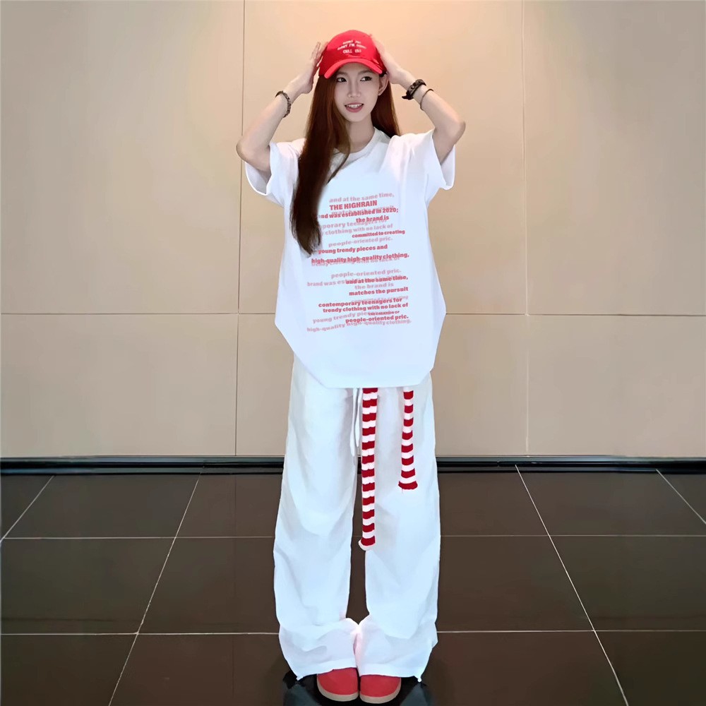 韓國chic純棉後包領夏季新款韓版美式塗鴉修身高彈辣妹短袖T恤女