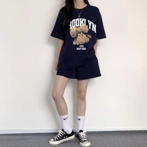 韩版chic时尚套装女减龄夏季休闲运动两件套