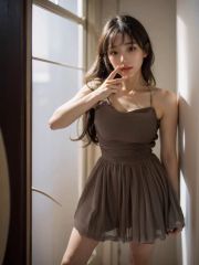 Lady Glamorous Mother Trend Sweet and Spicy Strap Baggy Mini Skirt Women 2025 Spring New Slimming Bodycon Dress