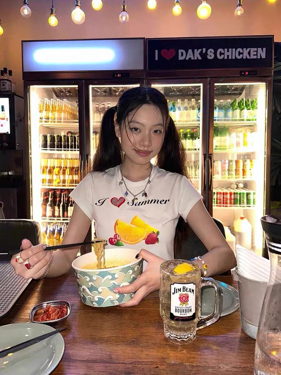 純棉 韓國chic夏季新款韓版修身顯瘦字母印花短袖t恤女百搭上衣潮