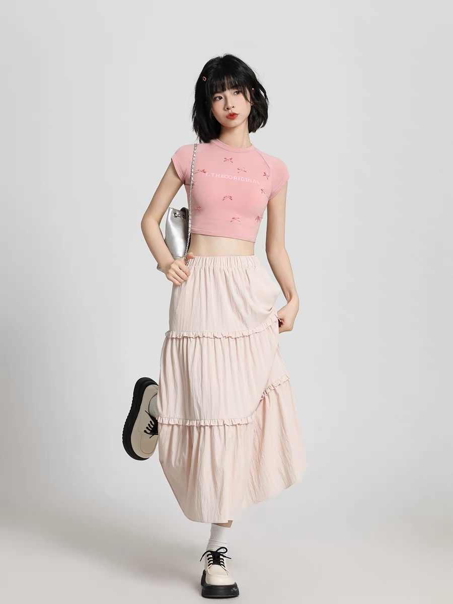 立體蝴蝶結冰絲針織衫女2025夏季新款小眾顯瘦百搭甜美上衣