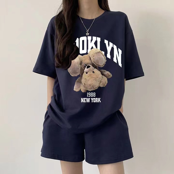 韓版chic時尚套裝女減齡夏季休閒運動兩件套
