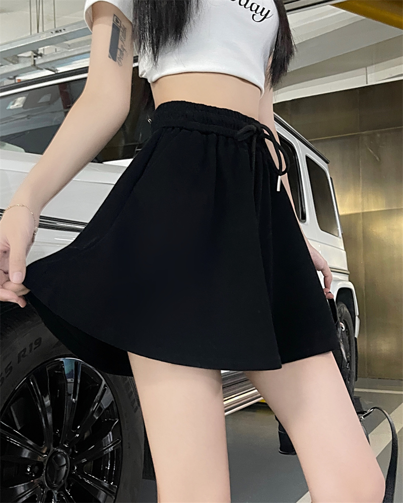 實拍 夏季新款女裝2025年韓版寬鬆休閒顯瘦闊腿百搭時尚裙褲短褲