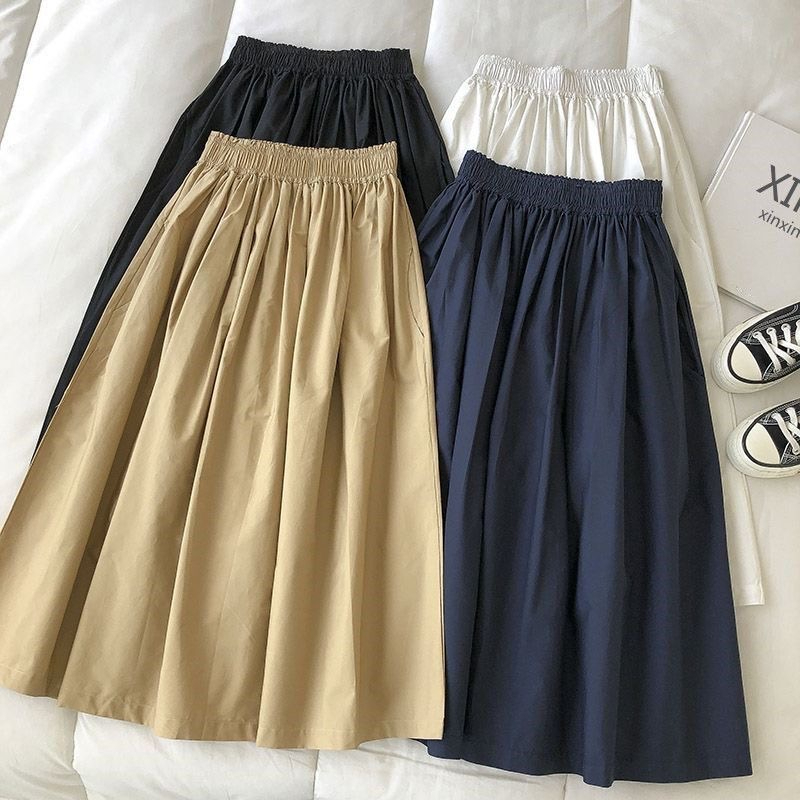 The lower inner lining of the Korean Dongdaemun temperament slim and versatile skirt A-line skirt umbrella skirt high waist skirt women spring summer