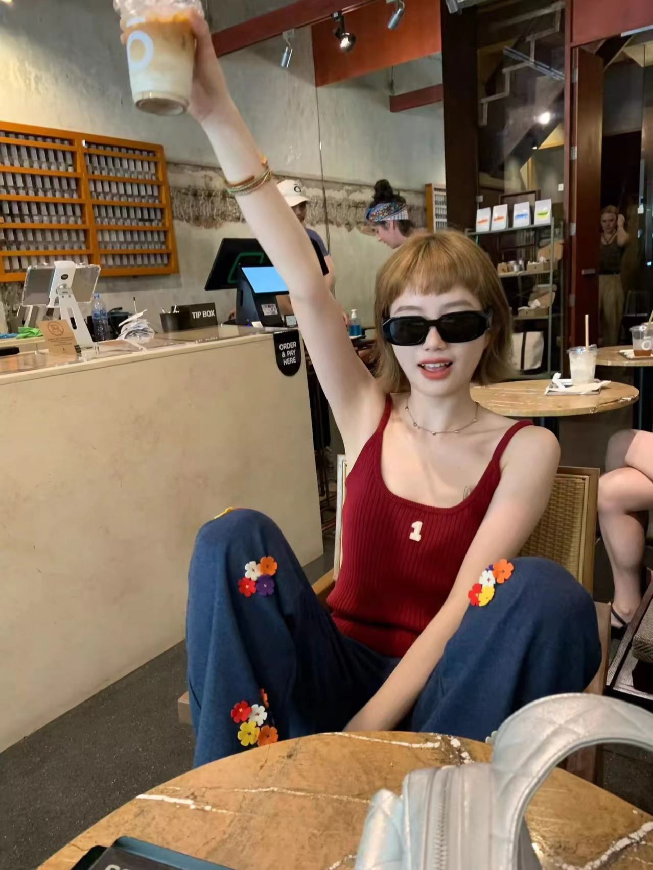 Realzz official 一甯章章海島度假 好版型高織顯瘦吊帶打底衫t恤
