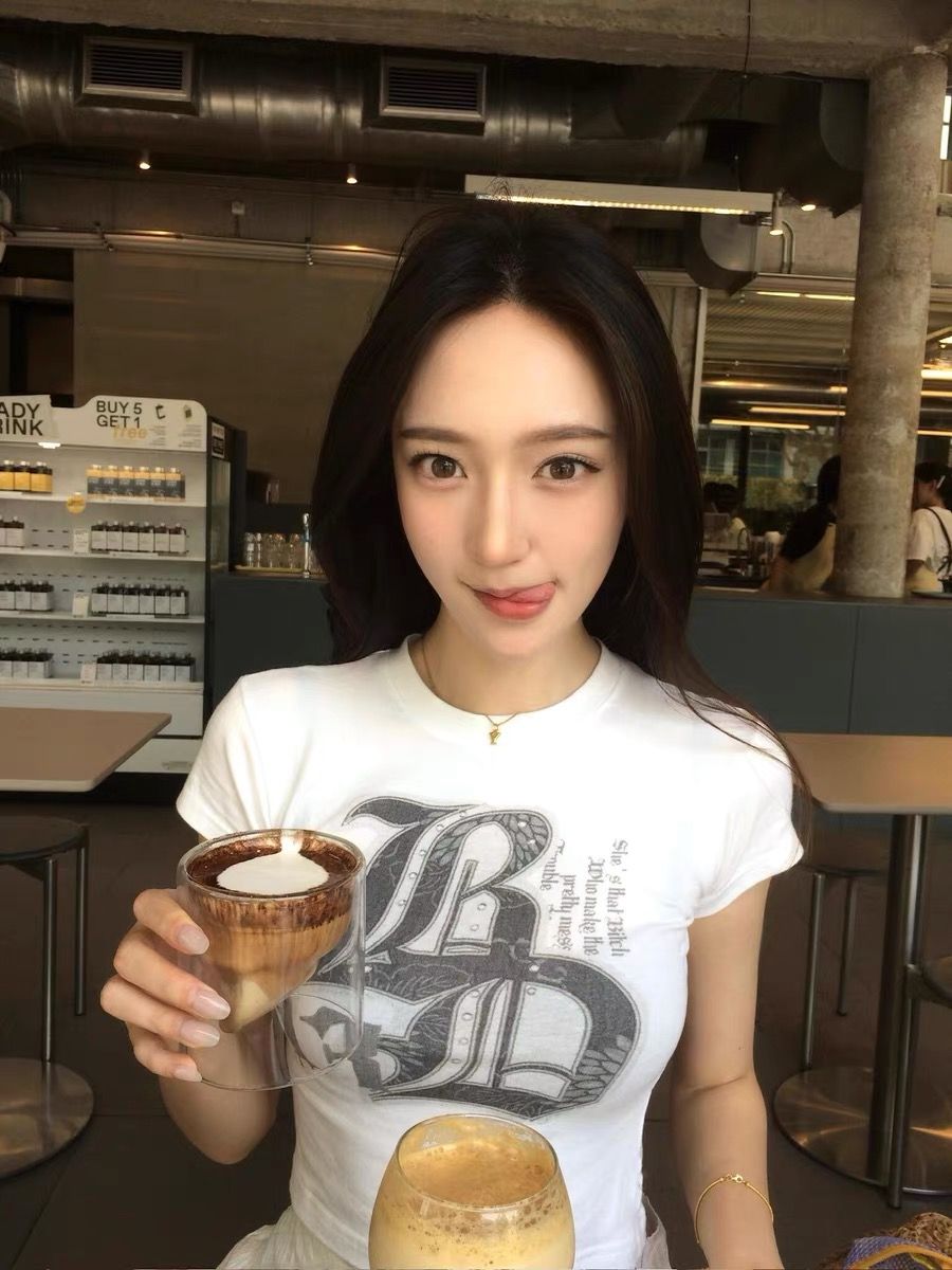 純棉 韓國chic夏季新款韓版修身顯瘦字母印花短袖t恤女百搭上衣潮
