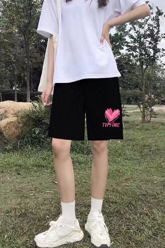 短褲女夏季2025新款薄款寬鬆顯瘦闊腿褲子學生休閒褲抽繩ins