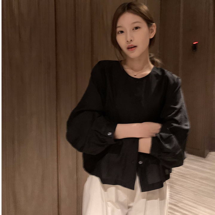 Korea Dongdaemun autumn new versatile thin loose temperament casual short jacket for women