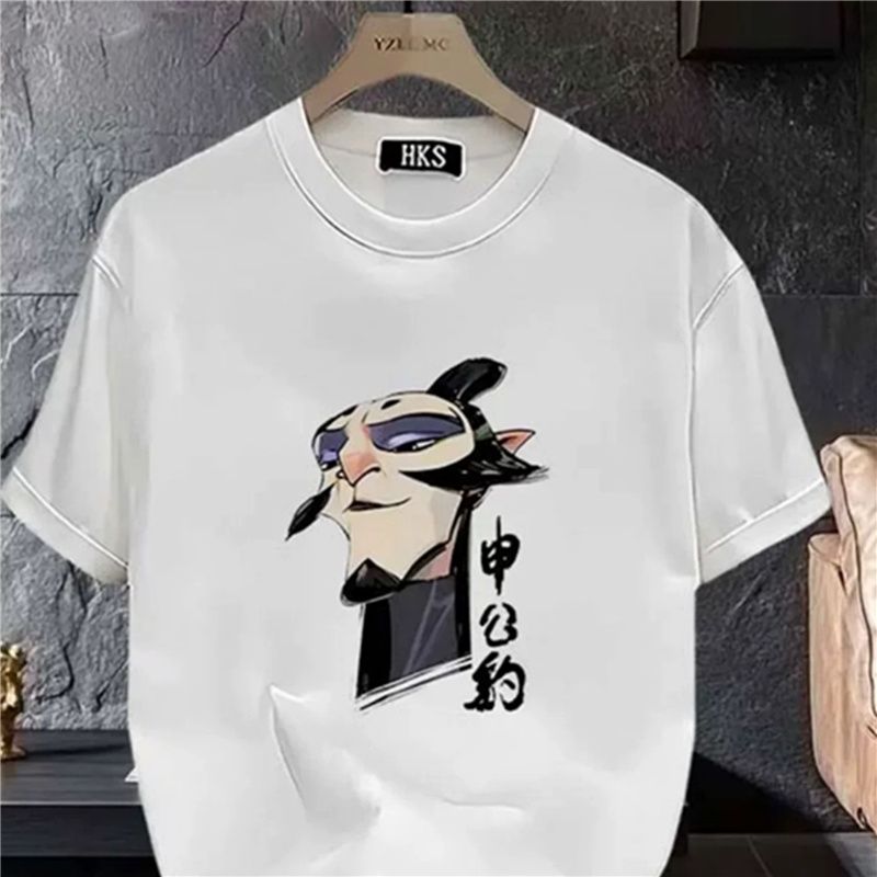 Round neck summer new style for men and women's pure cotton short-sleeved fashionable loose casual versatile top Ins personality base
