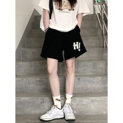 短褲女夏季新款薄款寬鬆顯瘦闊腿褲子學生休閒褲抽繩ins