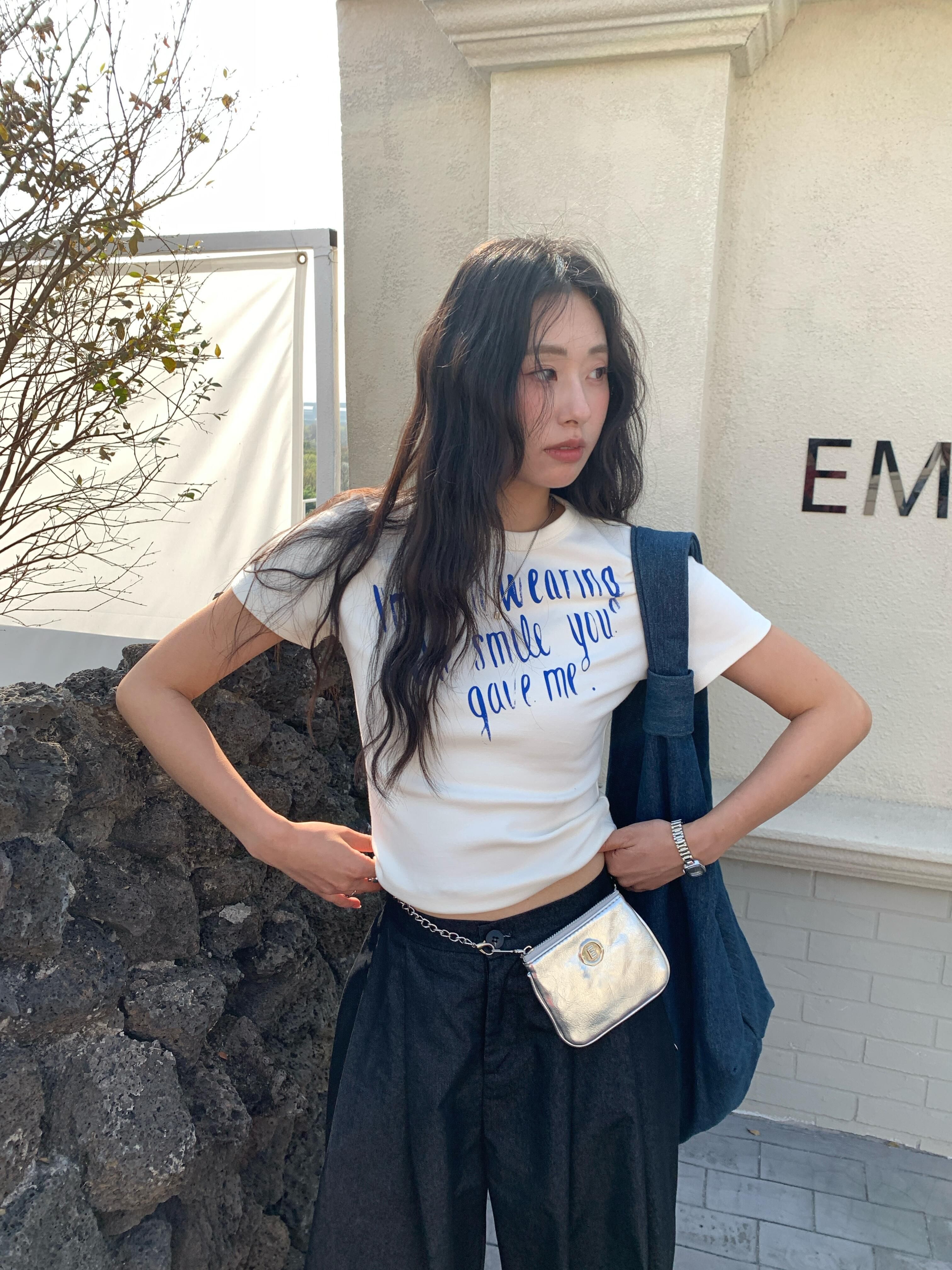 純棉 韓國chic夏季新款韓版修身顯瘦字母印花短袖t恤女百搭上衣潮