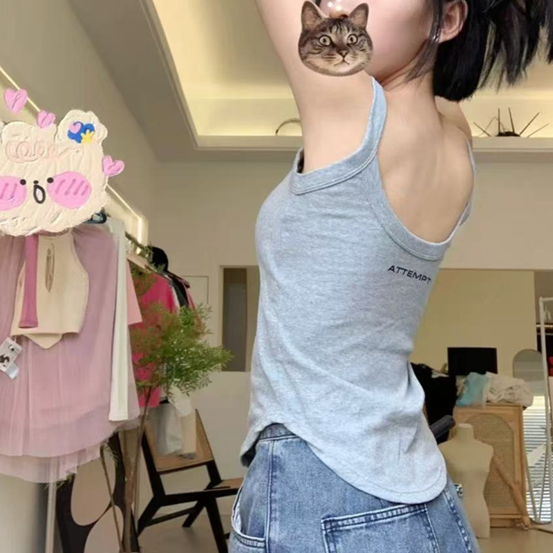 非實拍純欲風美背內搭性感帶胸墊小背心修身顯瘦辣妹外穿吊帶