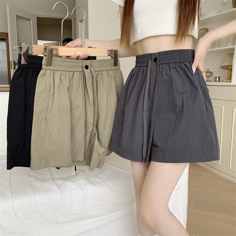 Original fabric Working shorts for women in summer thin 2025 new loose casual small wide-leg pants