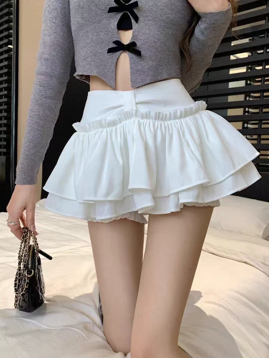 非實拍 純欲辣妹風半身裙夏新款高腰小個子蛋糕蓬蓬防走光裙