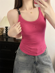 實拍 設計感拼接外穿吊帶背心夏季美式辣妹修身顯瘦小眾上衣
