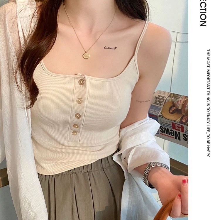 Short breast pad suspender for women with summer outerwear bottom vest beautiful back bra whole top