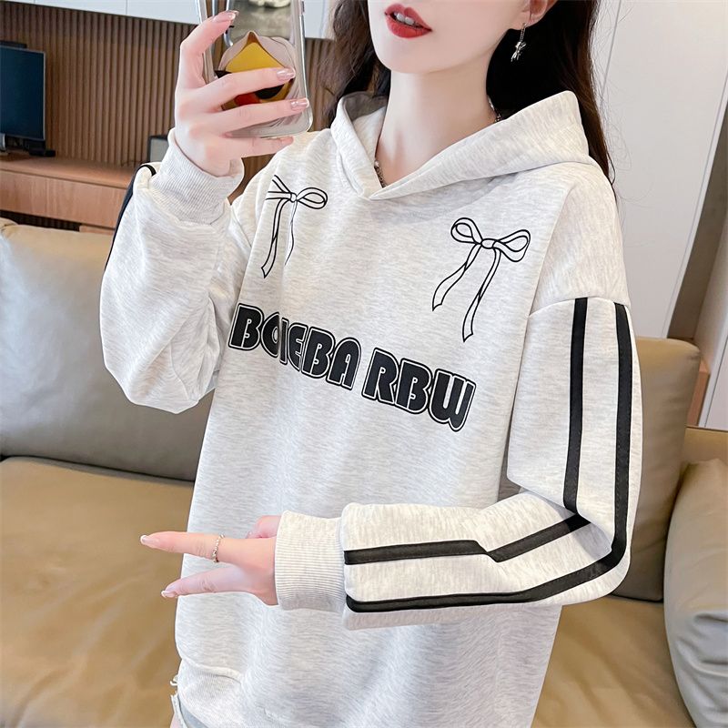 Real photos of Huamian cartoon design niche hooded sweatshirt women's coat new spring, autumn and winter fashionable top