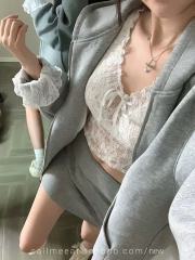 非實拍 復古純欲設計感V領蝴蝶結蕾絲衫女收腰顯瘦透視上衣潮