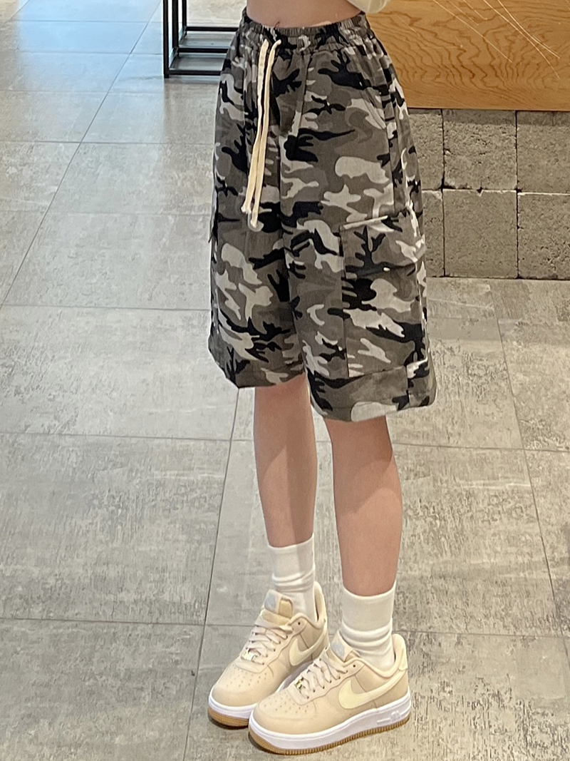 Real shot, cotton watermark, work shorts, camouflage five-point pants