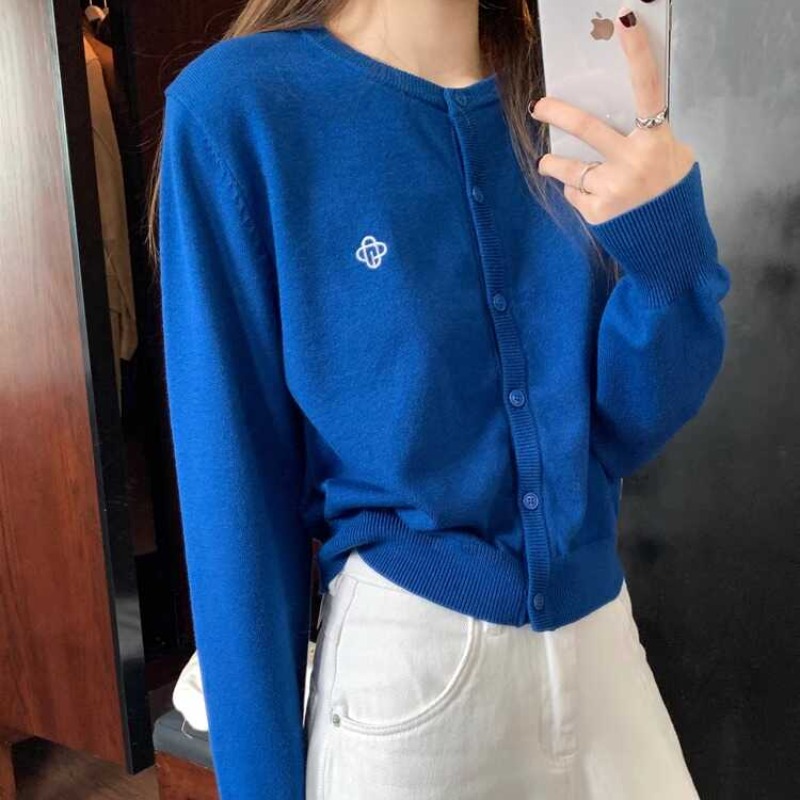 Short knitted cardigan jacket for women raspberry sweater small one with pink spring and autumn Korean top gentle