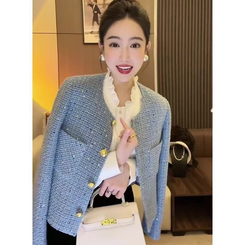 韓版法式高級感短款小香風外套女春冬季2025新款名媛氣質開衫上衣