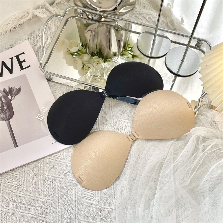 Real auction price ~ Gathering front buckle silicone invisible breast sticker wedding dress beach anti-slip invisible backless chest sticker