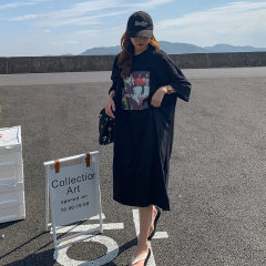 Maternity summer dress short-sleeved top loose T-shirt skirt small summer