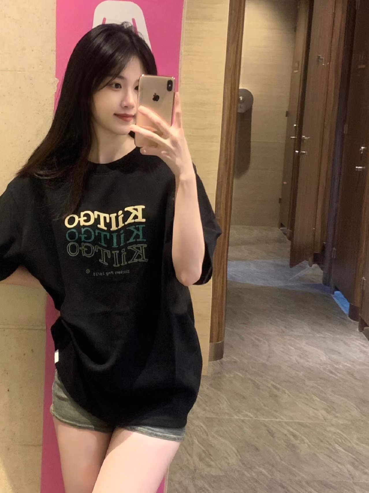 韓國外貿韓版新款夏季短袖T恤女韓版寬鬆慵懶原宿上衣chic港