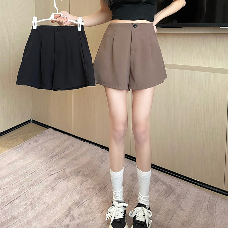 Real photos, suits, casual suit pants, summer high-waist shorts, loose new style, slim wide-leg pants