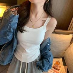 非實拍 法式小吊帶背心西裝內搭帶胸墊一體上衣外穿美背內衣