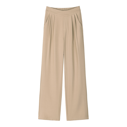 High-waisted wide-leg pants new slim straight-tube trousers waist-hugging draped casual floor-moving pants