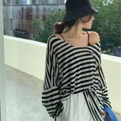 180g men's cotton modal original fabric Korean new loose long-sleeved T-shirt sunscreen top air conditioning shirt