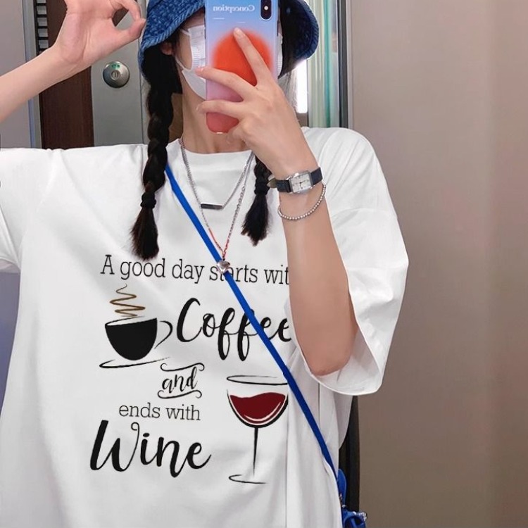 200g pure cotton 2025 new summer large size loose mid-length dress fat mm short-sleeved T-shirt skirt for women