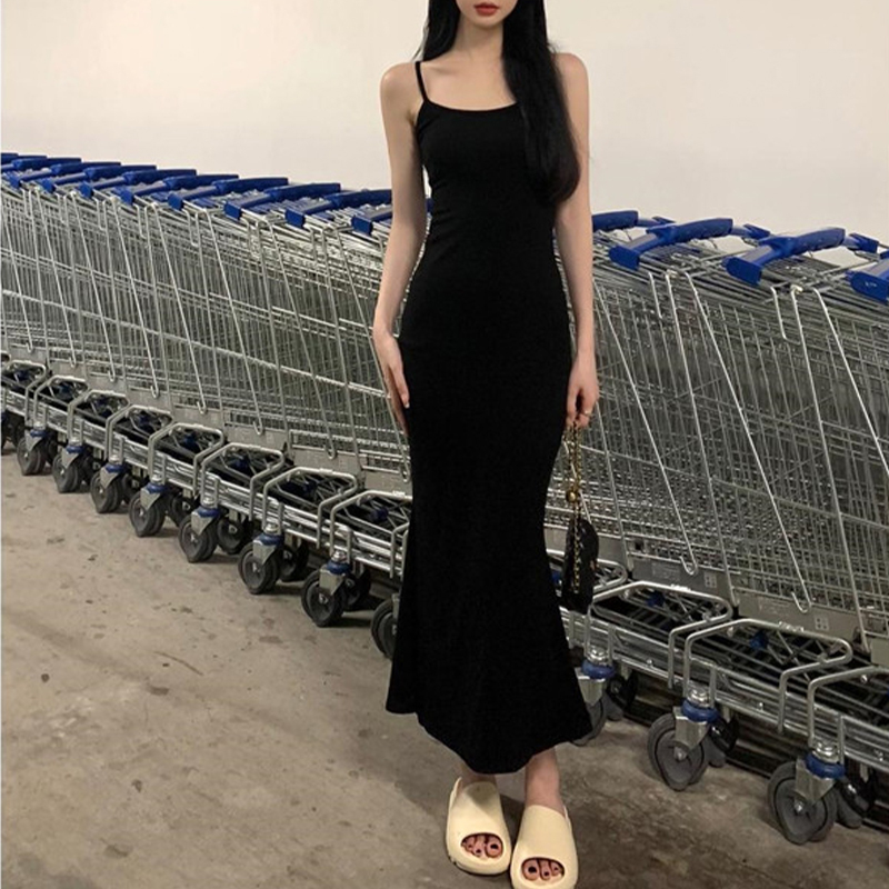 Official picture 92 cotton/8 spandex 40 210g pure cotton tight hip skirt long skirt fish tail