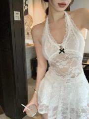 Pure lace halter neck base suspender vest sexy layered inner layer slim base