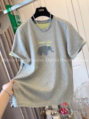 印花+原版面料特大碼240斤大象字母寬鬆卡通減齡短袖