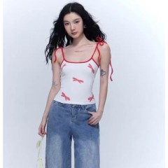 2025夏季新款減齡時尚圓領小熊掛飾百搭短袖上衣女