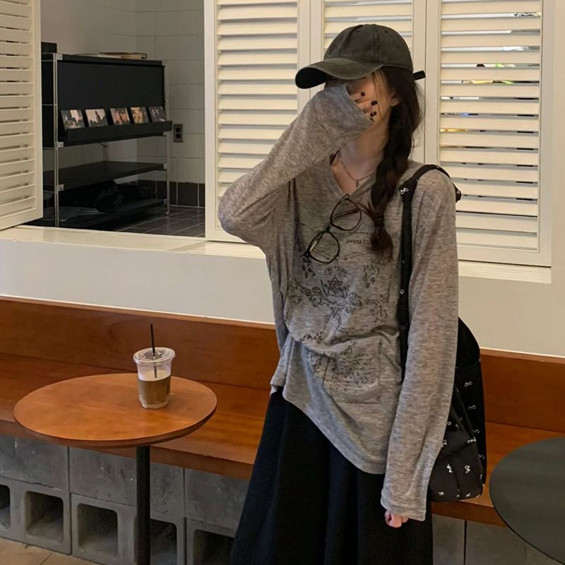 190g modal cotton Korean style lazy style thin draped air conditioning shirt sunscreen pull-up long-sleeved top summer