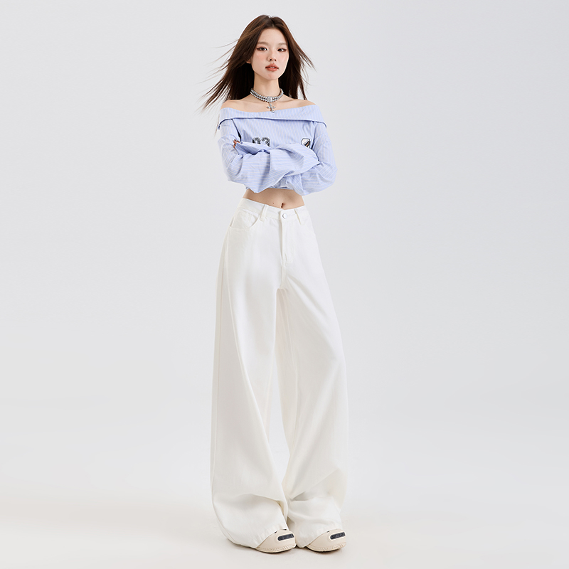 Three-proof technology ~ water splashing, oil-proof, and pollution-proof!  Jeans for women's Tennis Three-proof Fabric Pants High Waist Pants