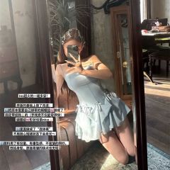 Multiple Tinni waist-hugging and slim mid-length suspender skirt for women with slim heavy industry bow design short dress